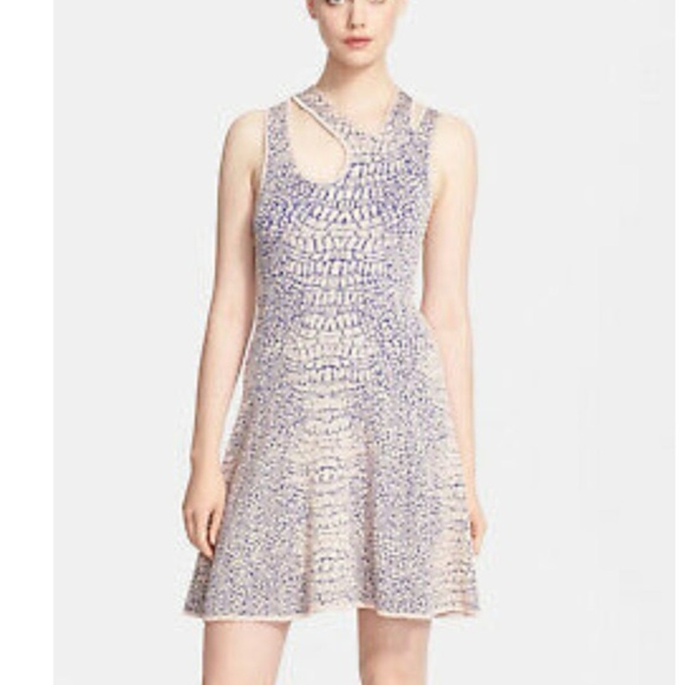 MCQ BY ALEXANDER MCQUEEN crocodile Patterned Jacquard Fit And Flare Dress
